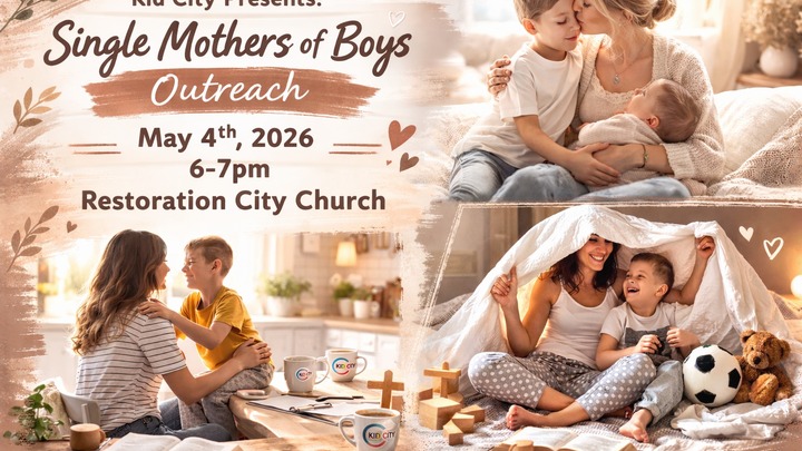 Kid City's Single moms of boys outreach logo