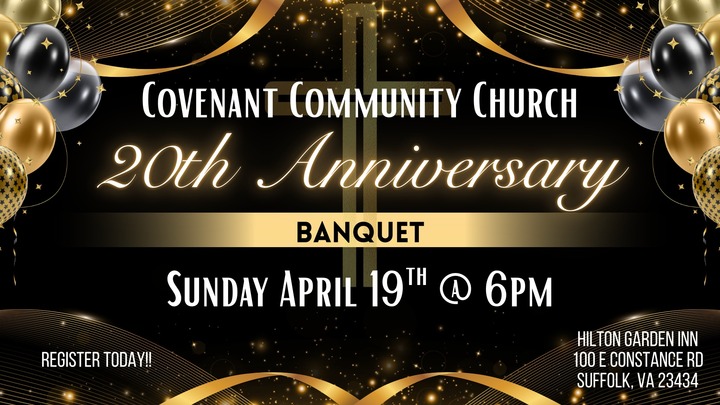 Covenant Community Church 20th Anniversary Banquet logo