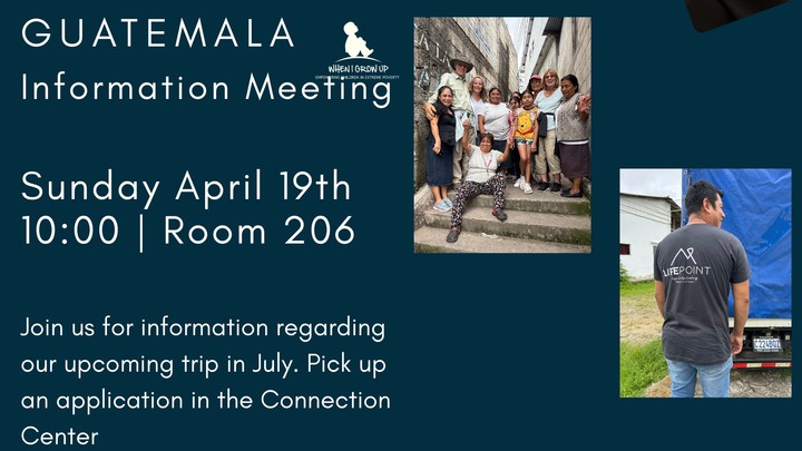 Guatemala Mission Trip Informational Meeting 2026 logo