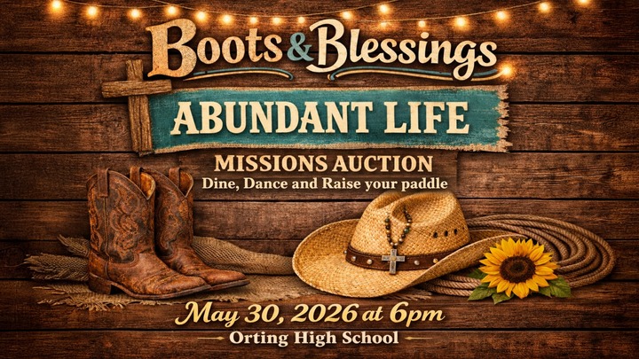 Boots and Blessings Missions Auction logo
