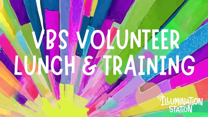 VBS Volunteer Lunch & Training Huddle logo