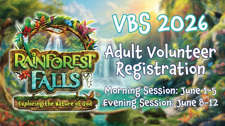 VBS 2026 | Adult Volunteer Registration logo