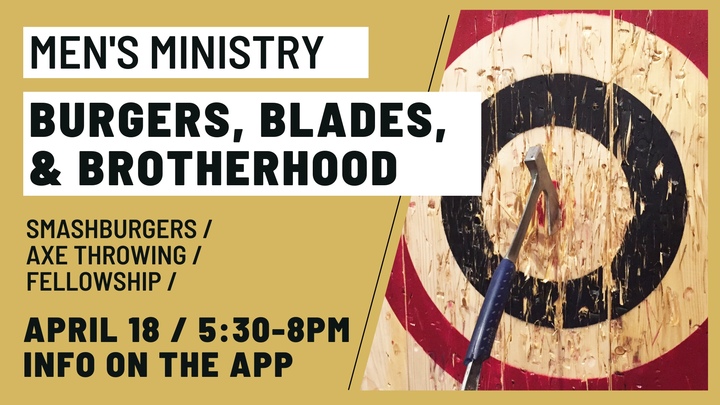 Burgers, Blades, and Brotherhood logo