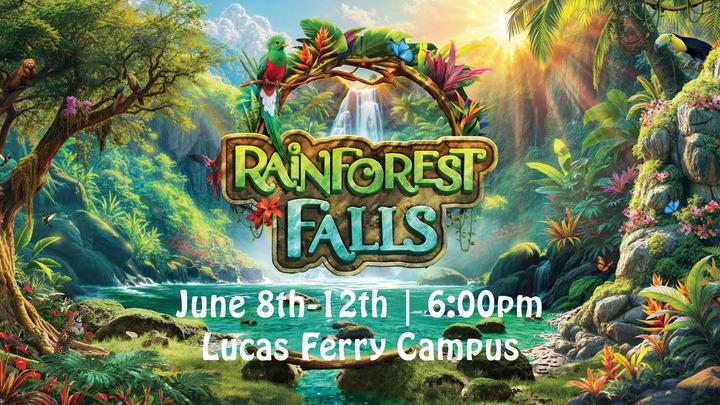 Rainforest Falls VBS at Lucas Ferry logo
