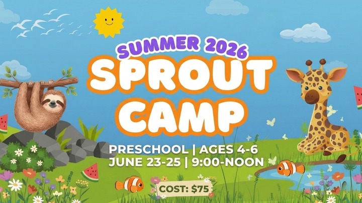 Preschool Ministry: Sprout Camp 2026 logo