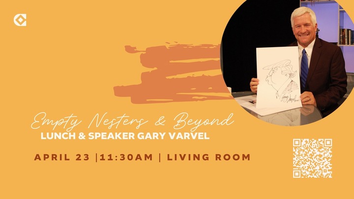 Empty Nesters & Beyond Lunch & Speaker Gary Varvel logo