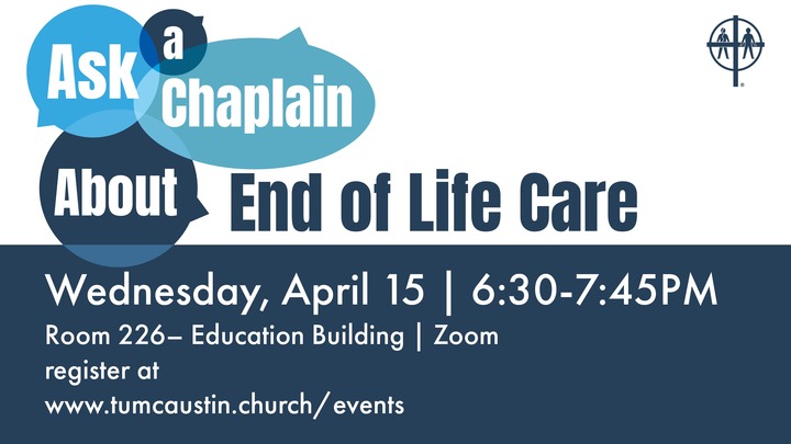 Ask A Chaplain About: End-of-Life Care logo