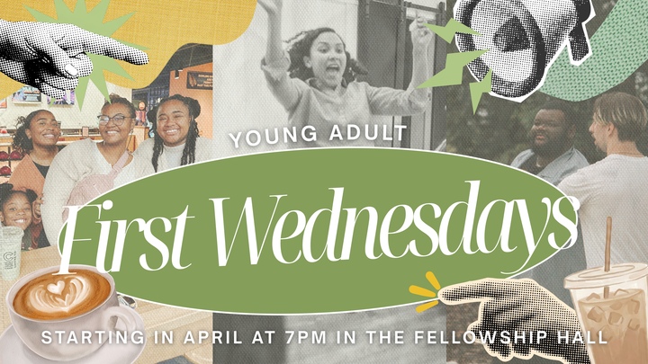 First Wednesdays – Young Adults Gathering logo