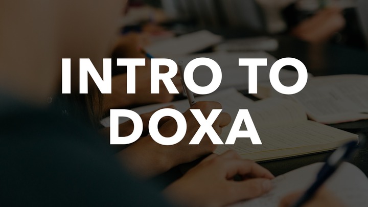 Intro to Doxa (Sun, June 28th) logo