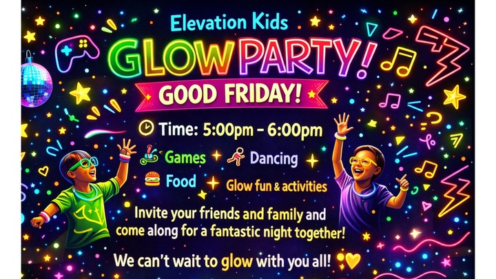 Elevation Kids Glow Party logo
