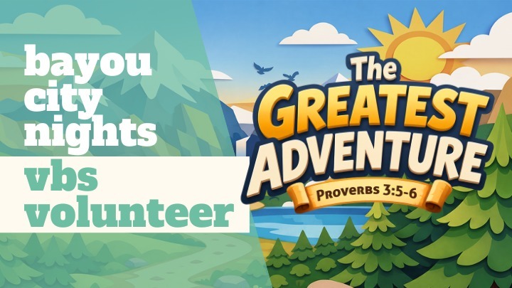 Bayou City Nights | VBS | Volunteer | Spring Branch logo