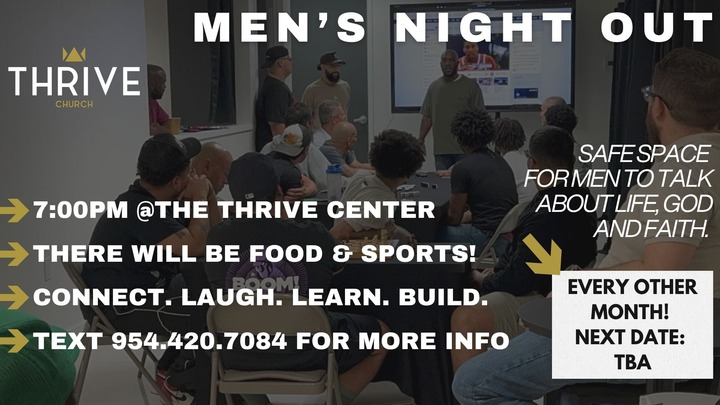 MEN'S NIGHT OUT AT THRIVE- ALL AGES logo