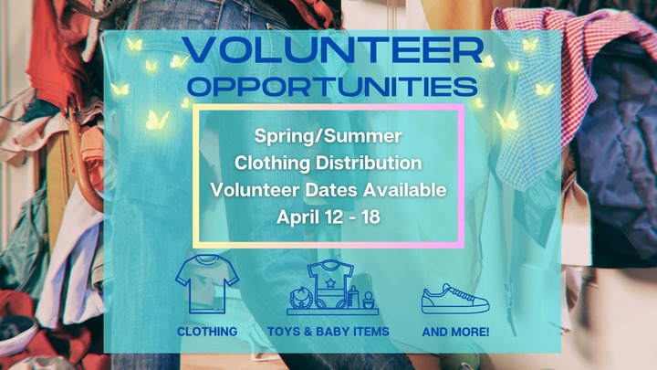 Spring/Summer Clothing Distribution 2026 Volunteer Sign Ups logo