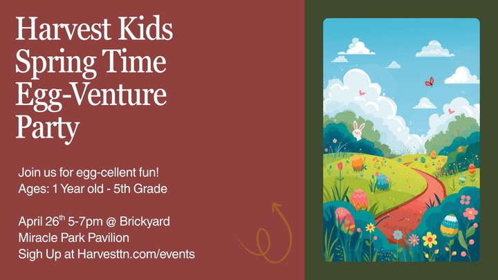 Harvest Kids Spring Time Egg-Venture Party logo