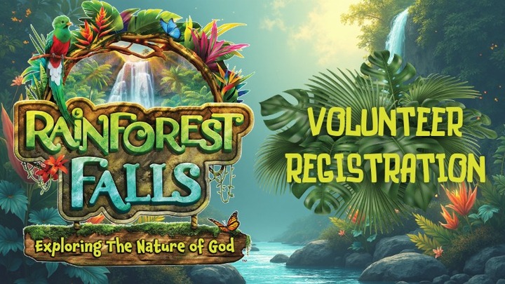Rainforest Falls VBS 2026 Volunteers logo