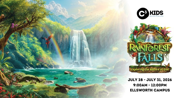Rainforest Falls: C3 Vacation Bible School (VBS) logo