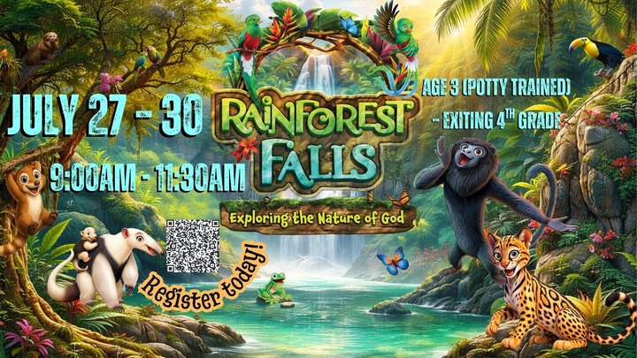 VBS 2026 Rainforest Falls Registration  logo