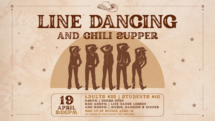 Line Dancing & Chili Supper Fundraiser logo