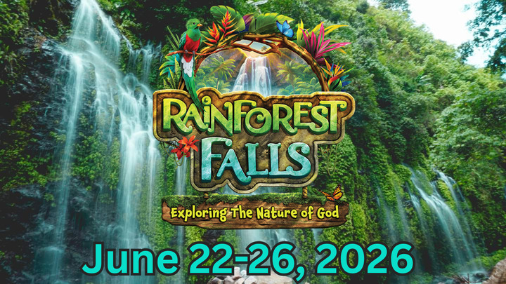 Rainforest Falls VBS - June 22-26, 2026 logo