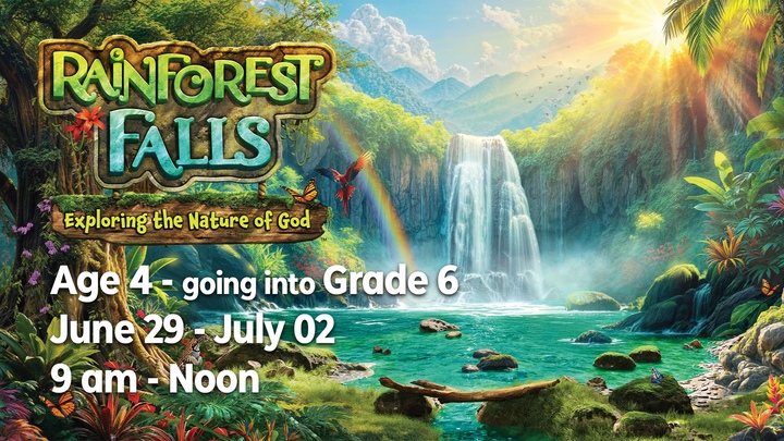 VBS '26 - Rainforest Falls logo