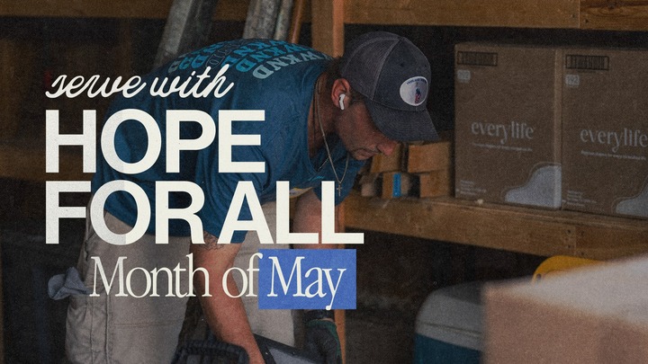 MAY: Sorting & Delivering at HOPE For All logo
