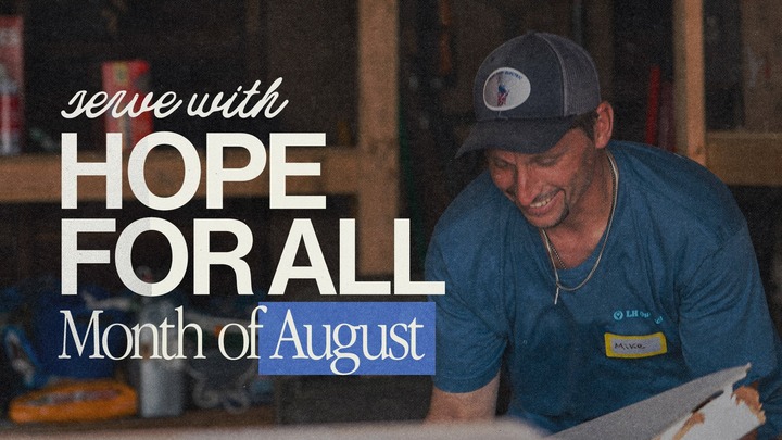 AUGUST: Sorting & Delivering at HOPE For All logo