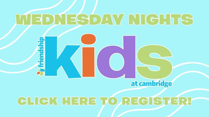 Wednesday Night Cambridge Kids Ministry April 29th logo
