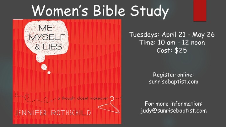 Women's Bible Study - Me, Myself and Lies logo