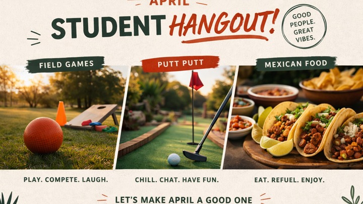 April Student Hangout logo
