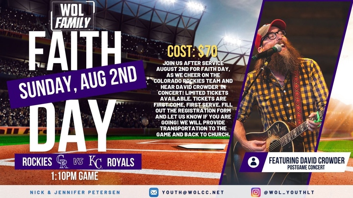 Faith Day Rockies Game logo