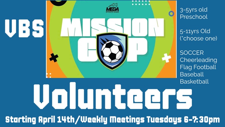 VBS Mega Sports Volunteers logo