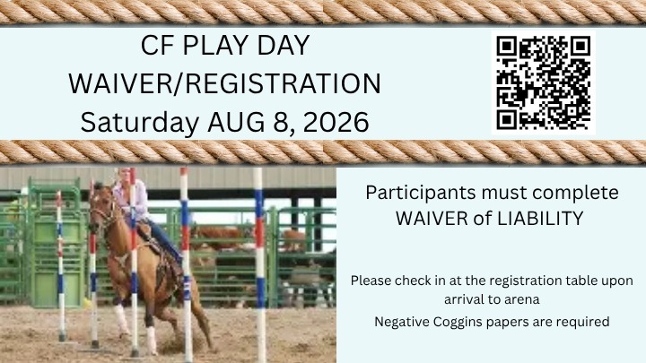 CF Play Day Registration and Waiver August 8, 2026 logo