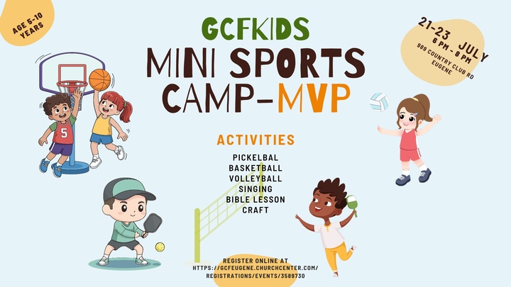GCF Kids Mini Sport Camp 2026 logo