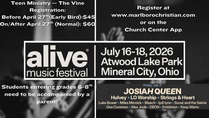 Teen Ministry-- ALIVE Fest 2026 logo
