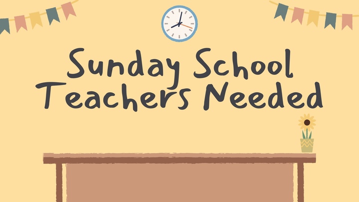 Sunday School Teachers Needed logo