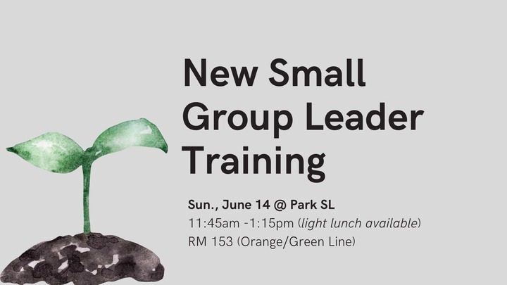 New Small Group Leader Training logo