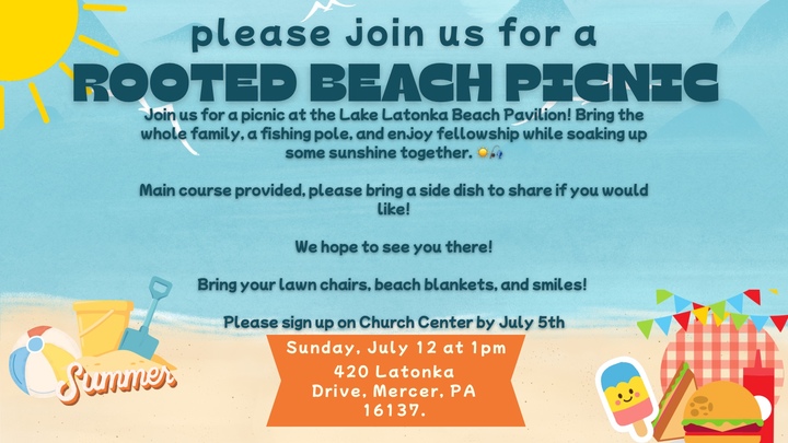 Rooted Beach Picnic logo