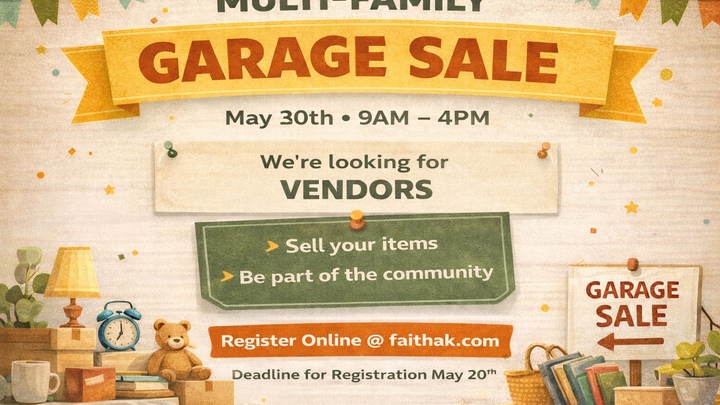 Faith Christian Community Garage Sale logo