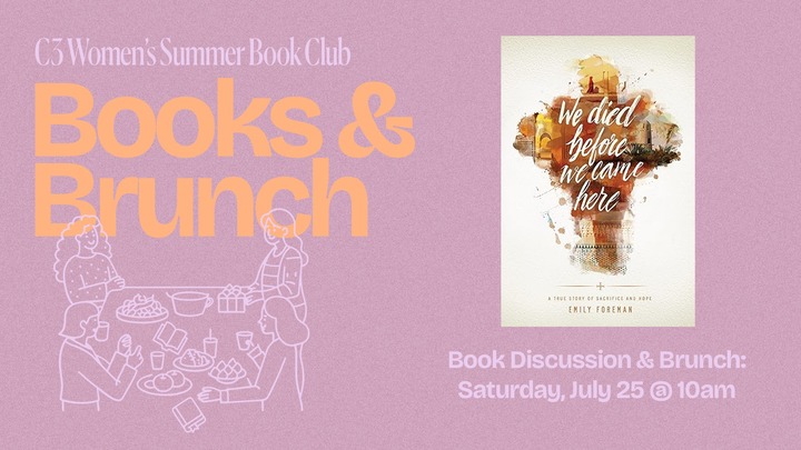 C3 Women's July Book Club: "We Died Before We Came Here" logo