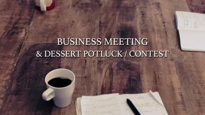 Business Meeting & Dessert Potluck / Contest logo
