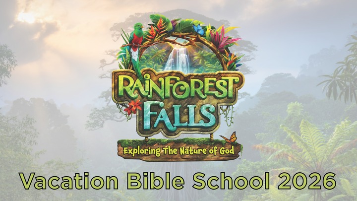 Rainforest Falls Vacation Bible School 2026 logo
