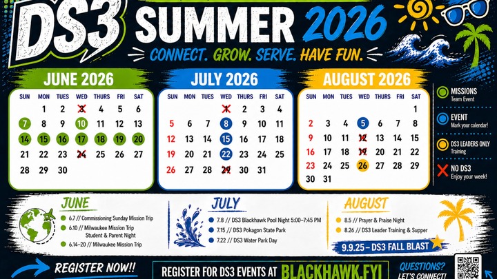 DS3 2026 Summer Calendar