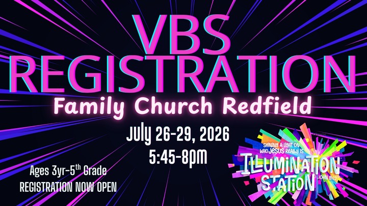 KIDS REGISTRATION - Family Church - Redfield VBS logo