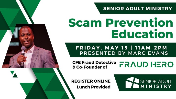 Senior Adult Ministry | Scam Prevention Education logo