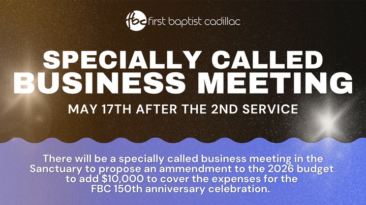 Specially Called Business Meeting logo