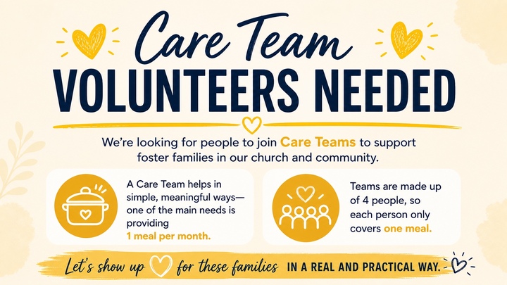 Care Team Volunteers needed- Foster Care logo