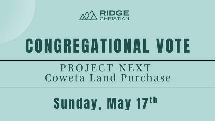 Congregational Vote for Coweta Land Purchase logo