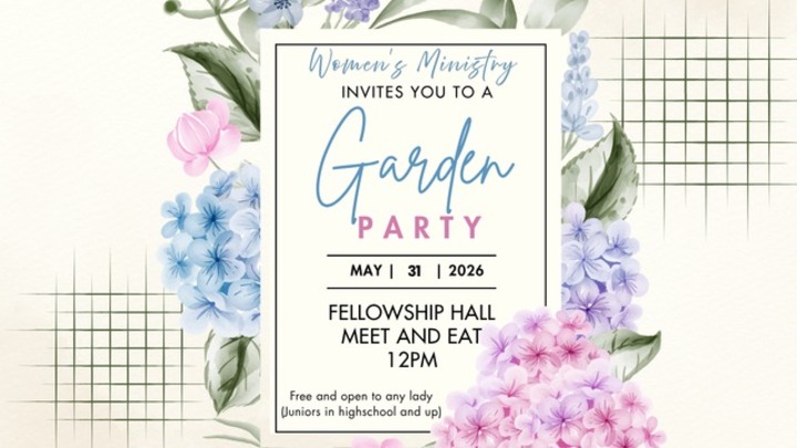 Womenβs Ministry: Garden Party - Lunch & Learn about Mentorship Match program. logo