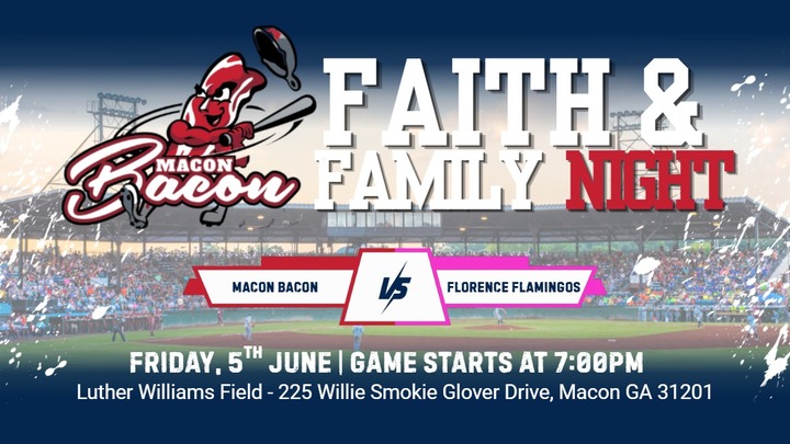 Macon Bacon "Faith & Family Night" logo