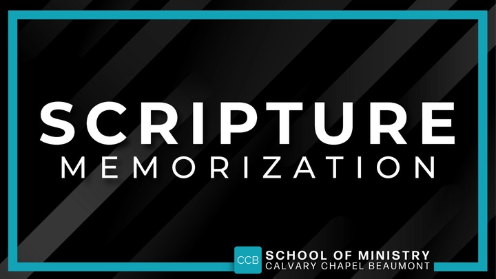 Scripture Memorization | CCB School of Ministry logo